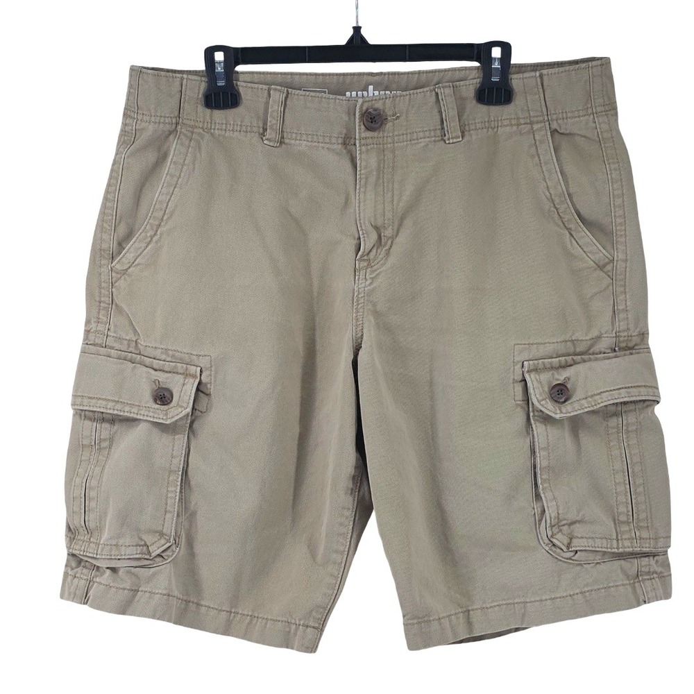 Urban Pipeline Cargo Hits at Knee Mid Rise Tan Beige Shorts Mens 36